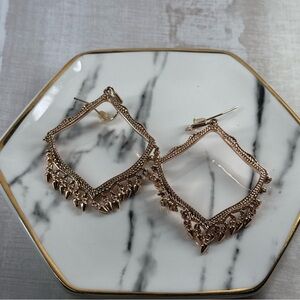 Kendra Scott Lacey Elegant Rose Gold Dangle Earrings